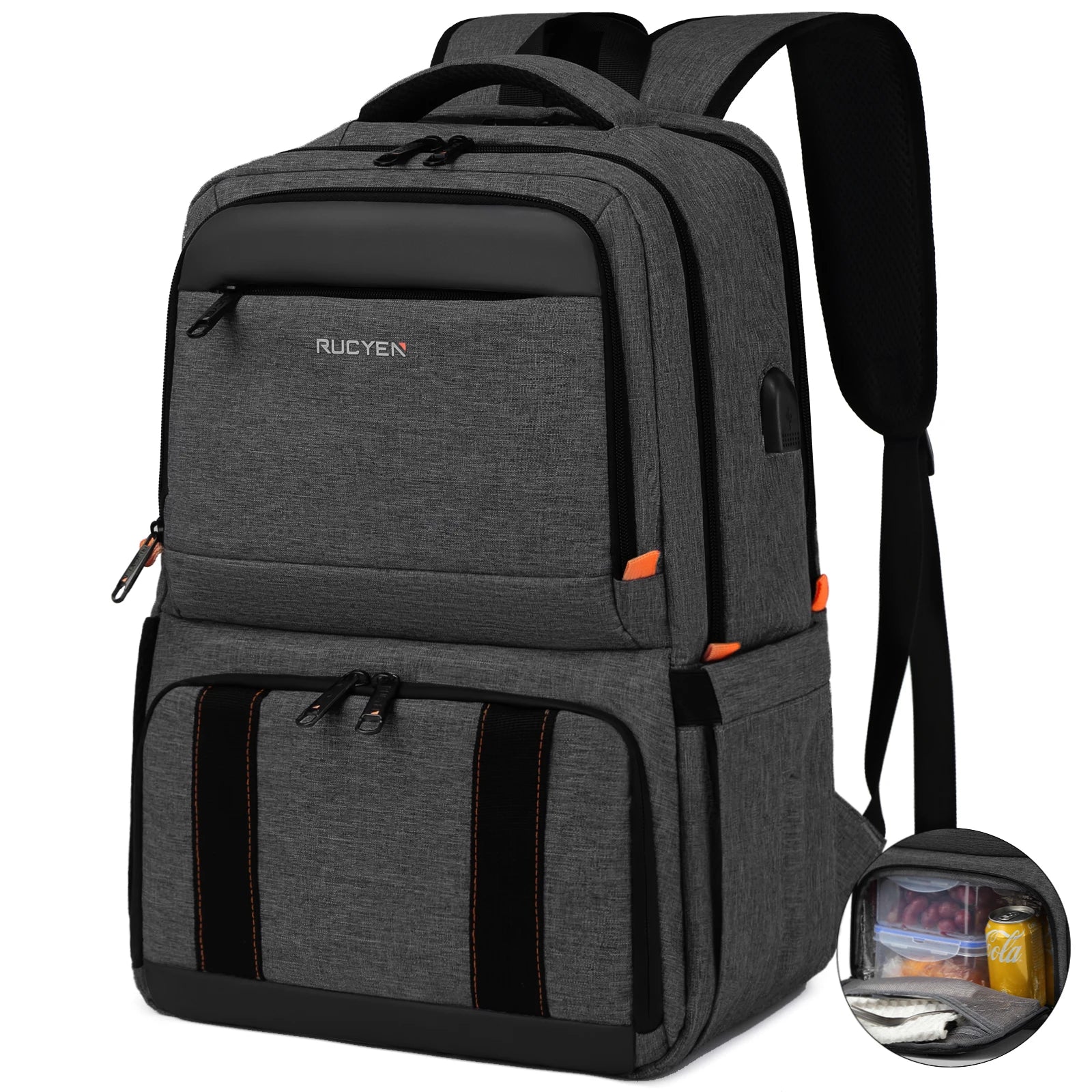 Sac à dos noir à poche isotherme 20L - Noir / France